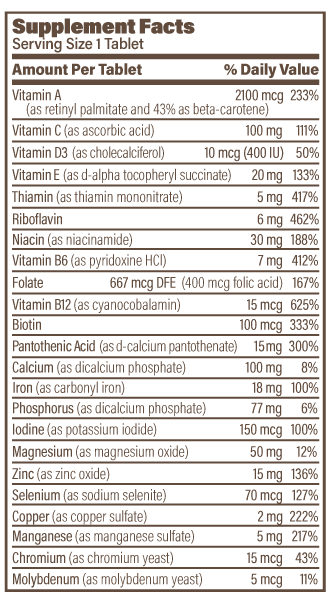 Vitamin Multiple (With Iron) (Sustained Release)
